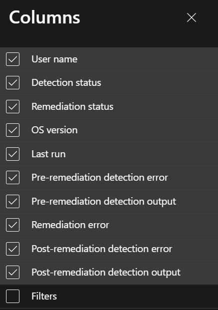 Intune Remediations Status