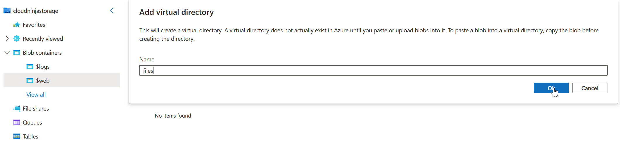 Configure Azure Storage Account static website